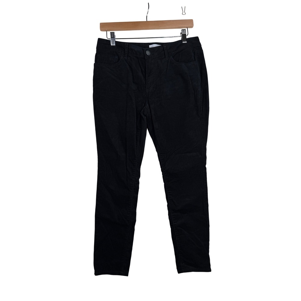 Ann Taylor LOFT Women's Corduroy Curvy Skinny Pants size 6/28 Black